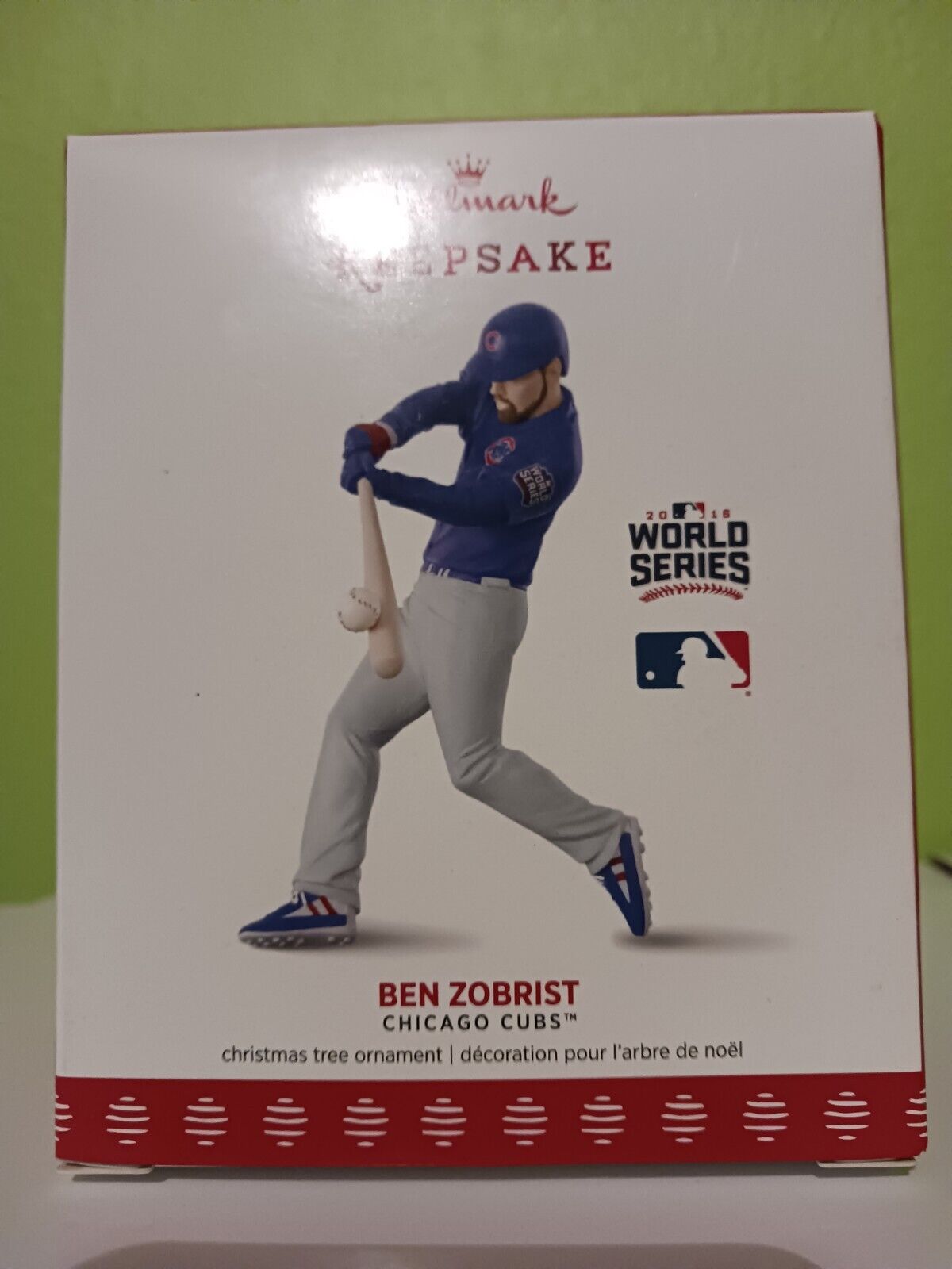 Ben Zobrist - Chicago Cubs  MLB - Hallmark Keepsake Ornament 2017 - New with box