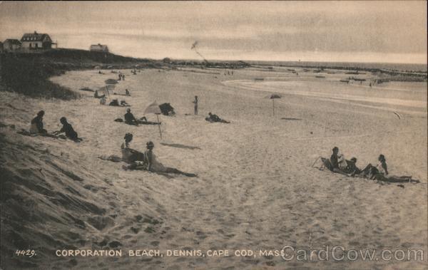 Dennis,MA Corporation Beach,Cape Cod Barnstable County Massachusetts Postcard