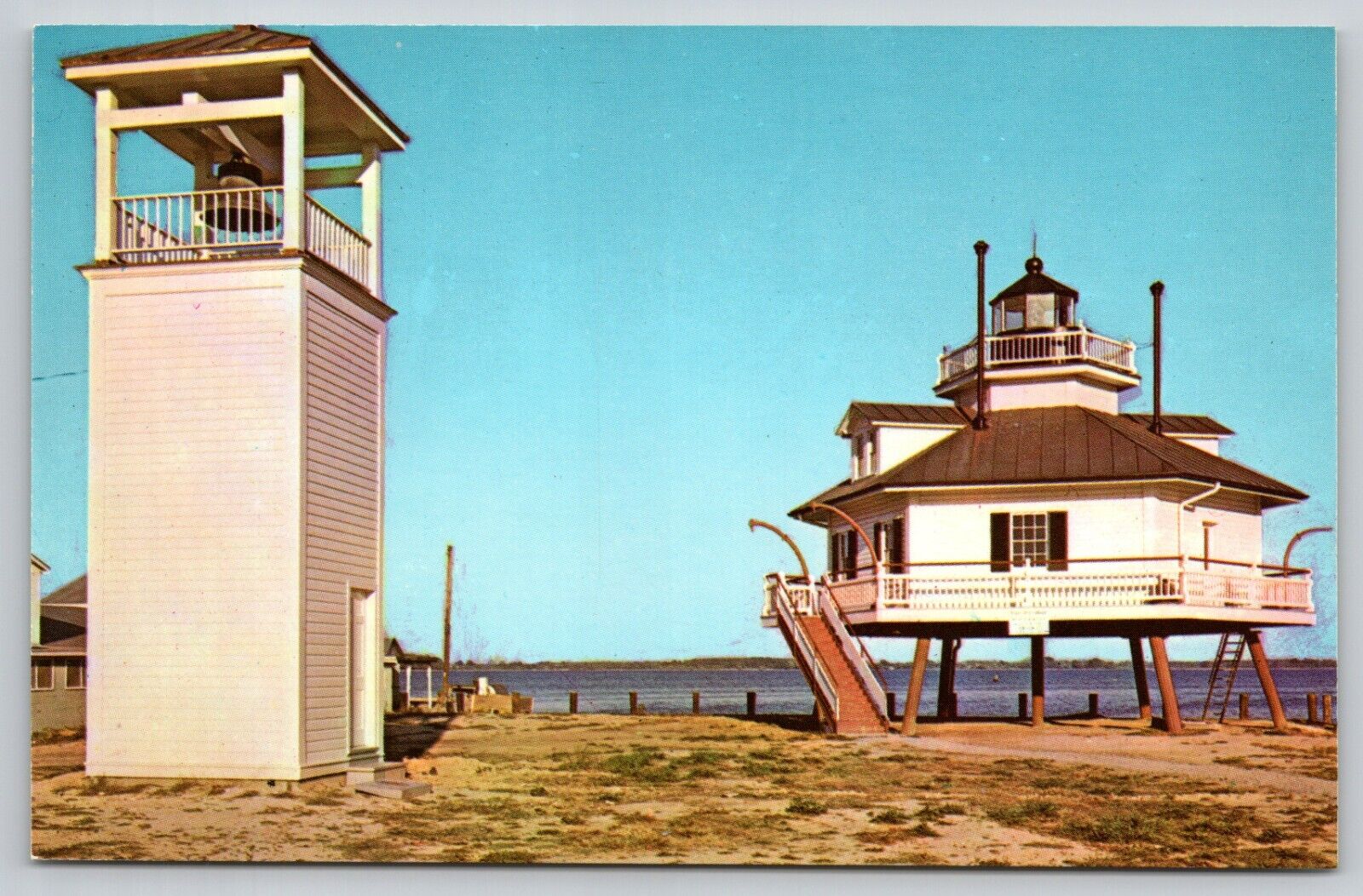 Postcard MD Maryland St Michaels The Hooper Strait Lighthouse UNP A31