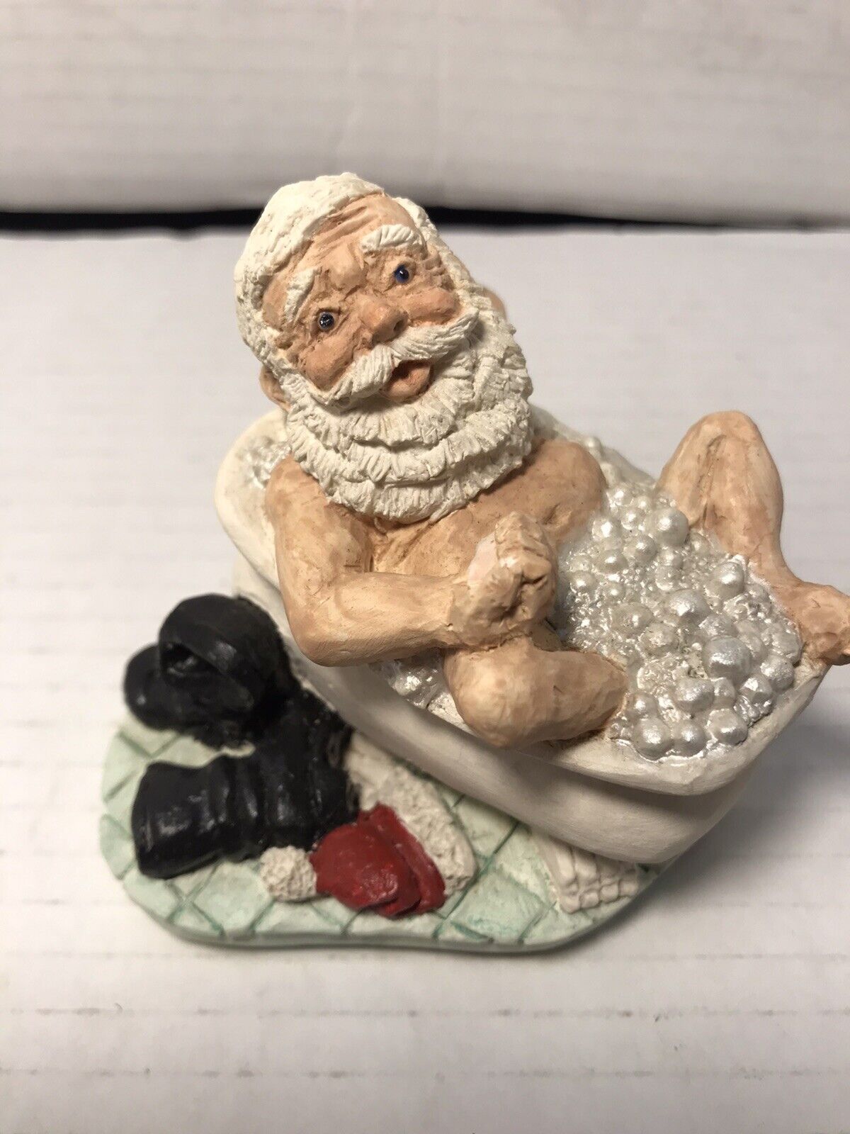 Vtg Santa In A Bathtub United Design 1989 Figure CHRISTMAS  Rare