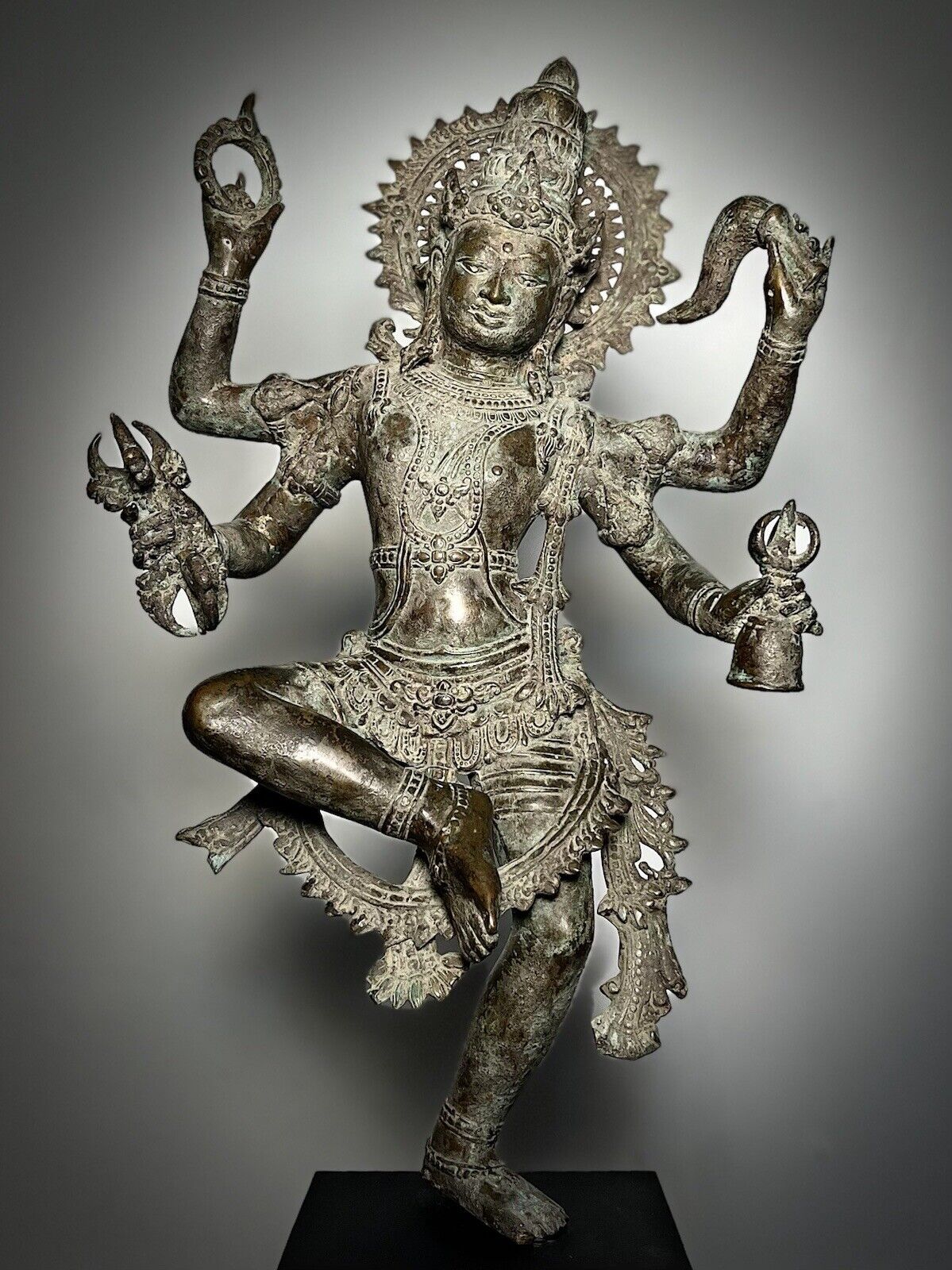 Lord Krishna Dancing. Four Limbed. 18” Tall. Extraordinary Casting.