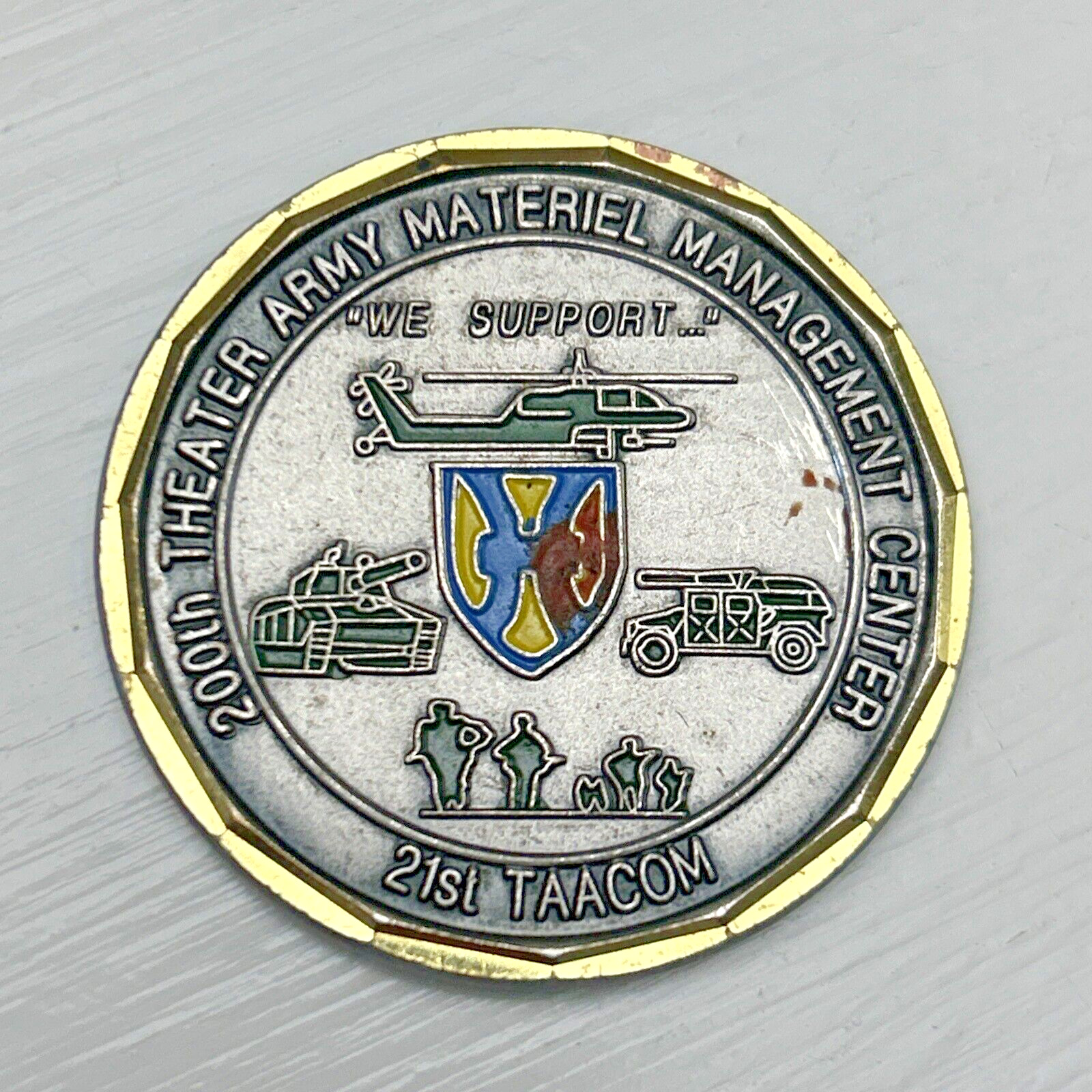 RARE 200th Theater Army Material Management Center Challenge Coin 21st TAACOM