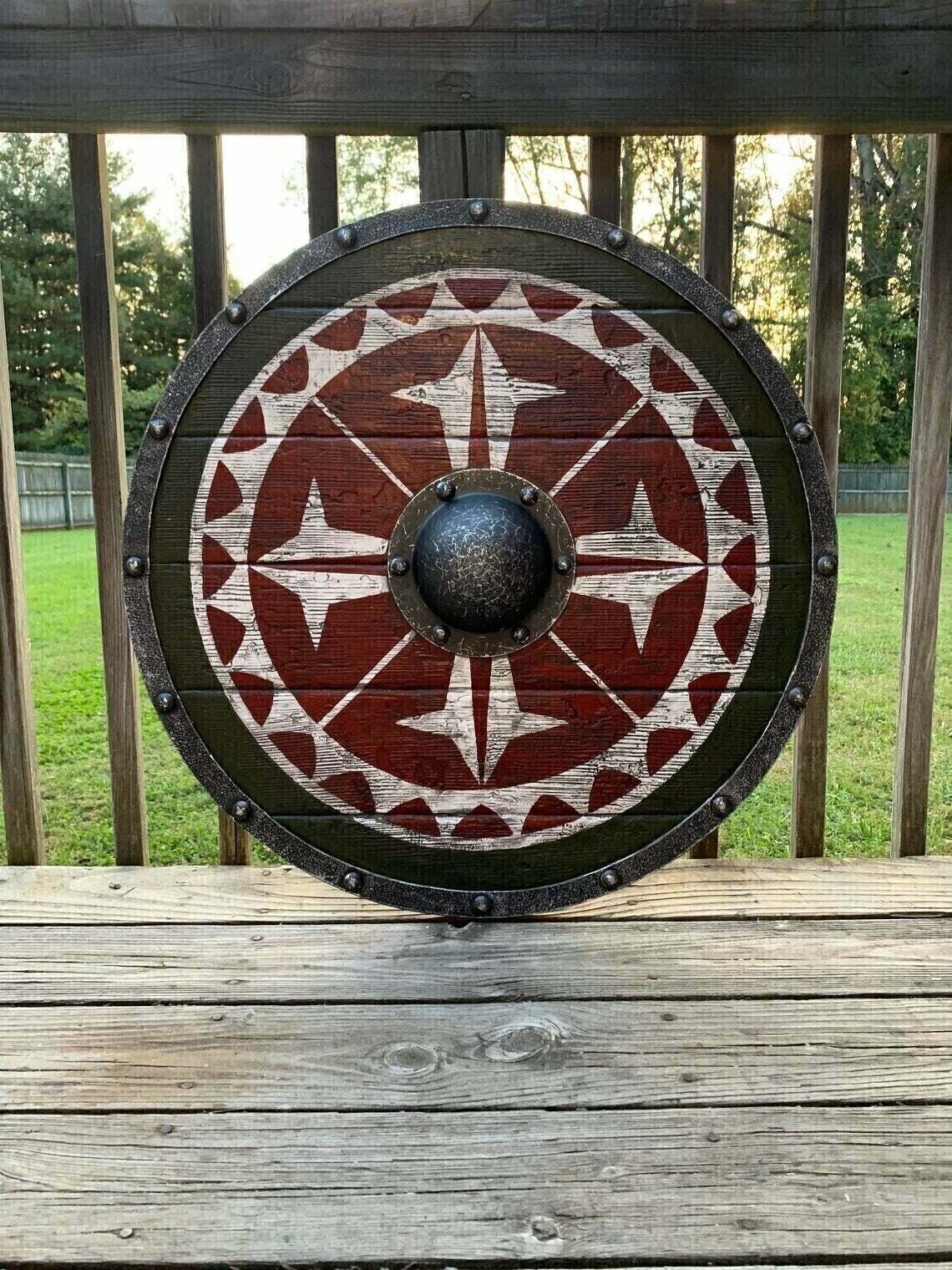 Medieval Ancient VikingMovie War Sheild Vintage Round Shield Warrior Item