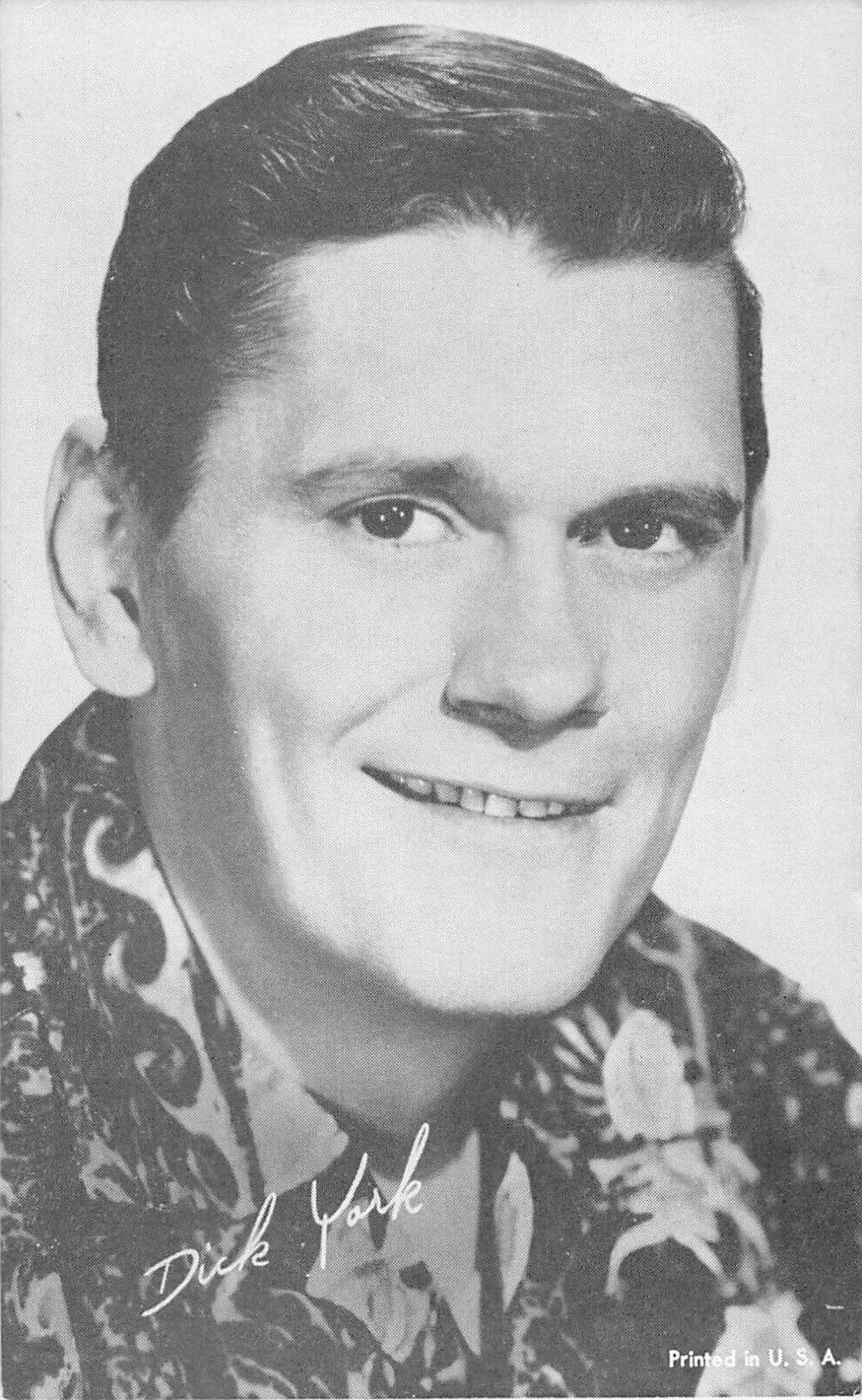 Dick York TV Star Bewitched Actor The First Darrin Stephens Arcade Card Postcard
