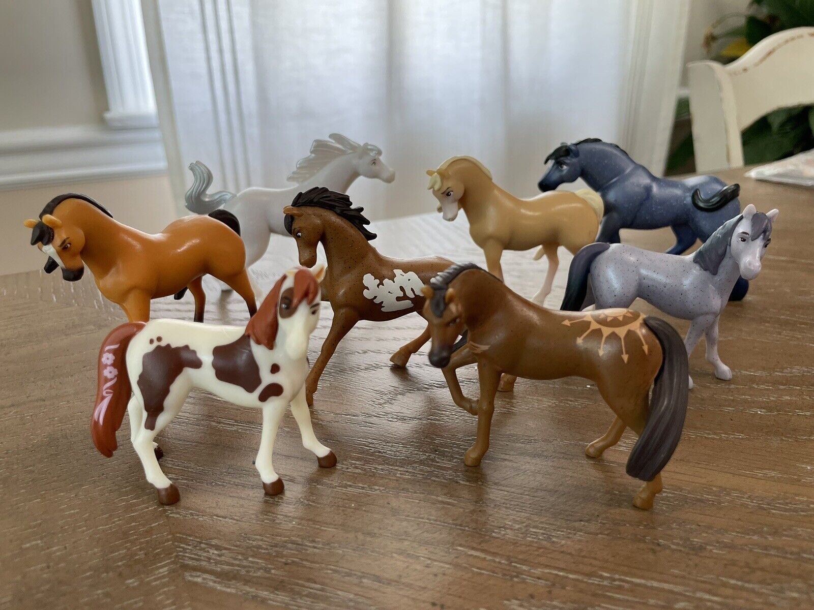 Lot 8 Small 2” Toy HORSES from Dreamworks SPIRIT 2017