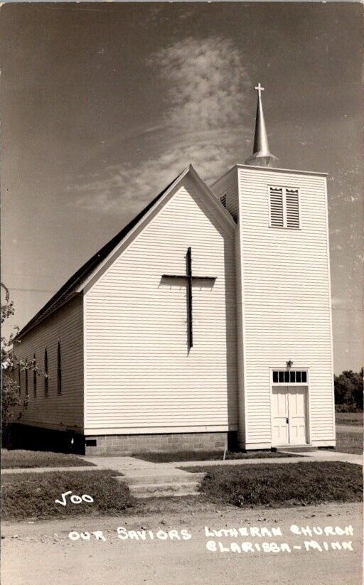 RPPC Postcard Our Saviors Lutheran Church Clarissa Minnesota c.1940-1950    1423