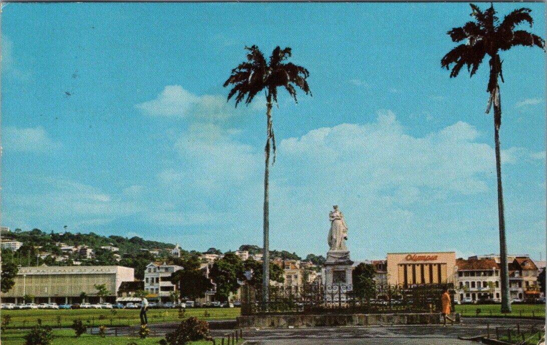 Postcard Fort De France Martinique Savane Empress Josephine Statue