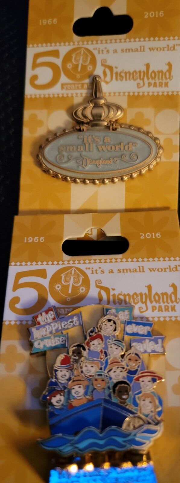 Disneyland 50th Anniversary It’s A Small World LE1500 Pins - 2 Pin Set