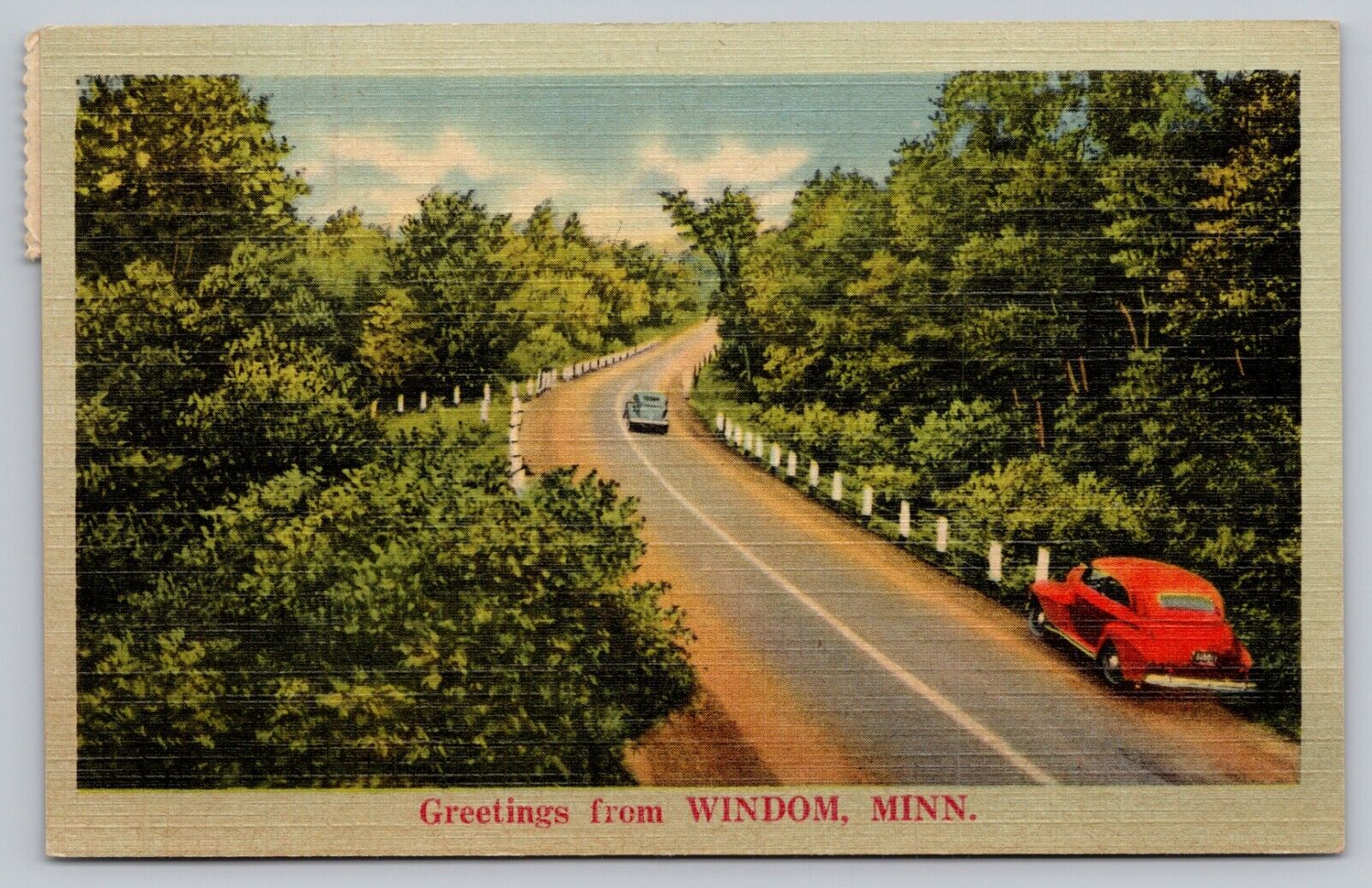 Postcard - Greetings from Windom, Minnesota - Scenic View, Posted in 1944 (E6)