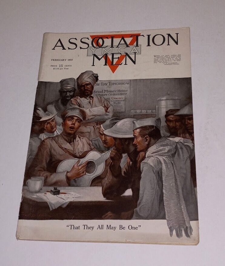 February 1918 ASSOCIATION MONTHLY YMCA MAGAZINE WORLD WAR I SOLDIERS