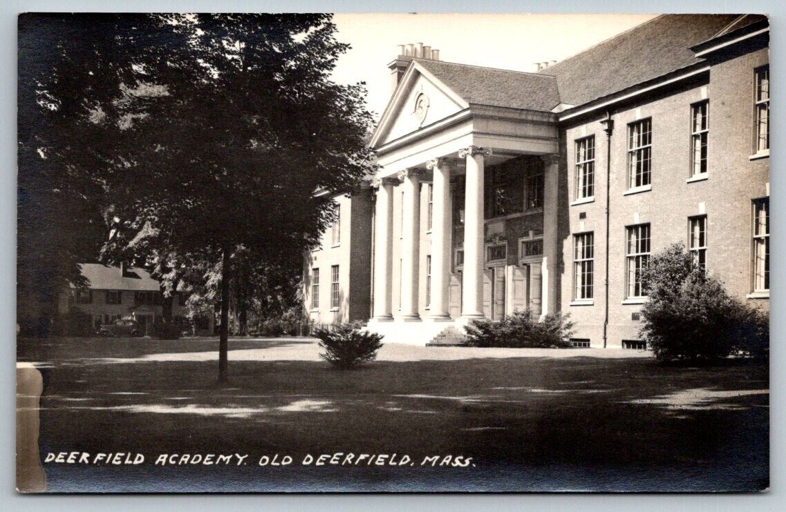 RPPC Real Photo Postcard - Deerfield Academy - Old Deerfield, Mass  c1930s