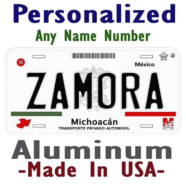 Zamora Michoacan Mexico Any Name Personalized Novelty Car License Plate