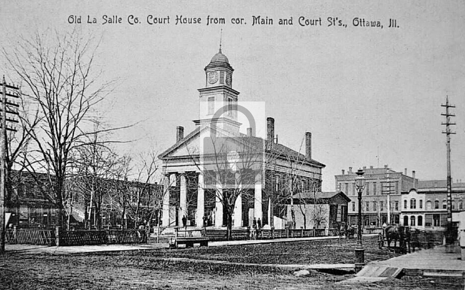 La Salle County Court House Ottawa Illinois IL Reprint Postcard
