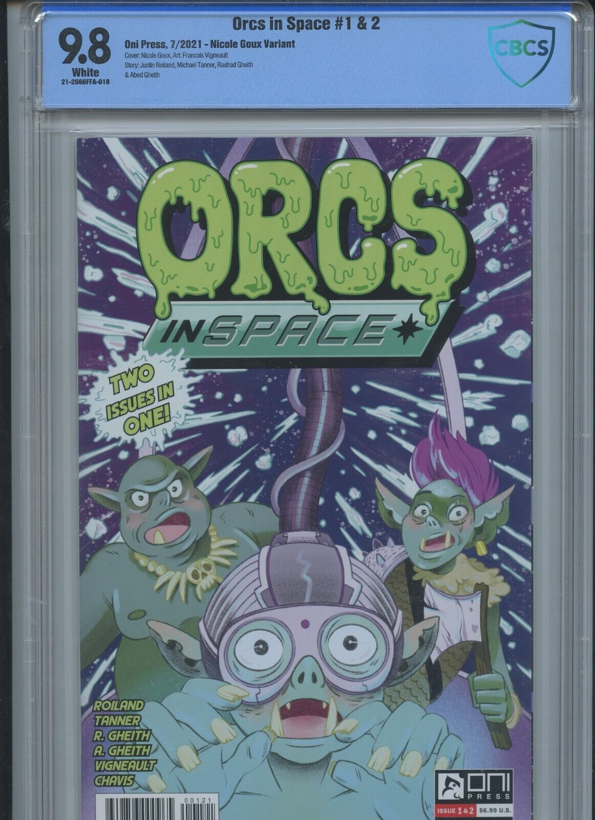 Orcs in Space #1 & 2 2021 CBCS 9.8 (Nicole Goux Variant)(Single Book)