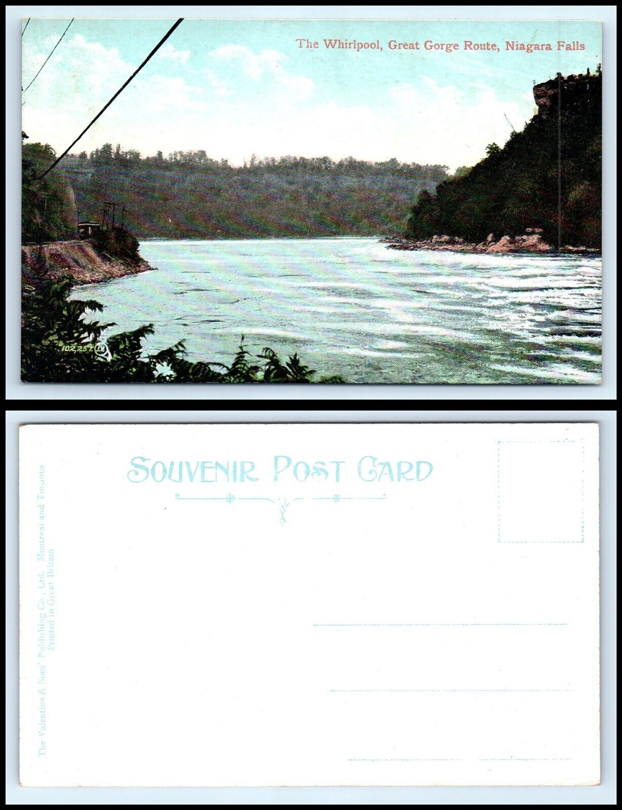 NEW YORK Postcard - Niagara Falls, The Whirlpool, Great Gorge Route P39
