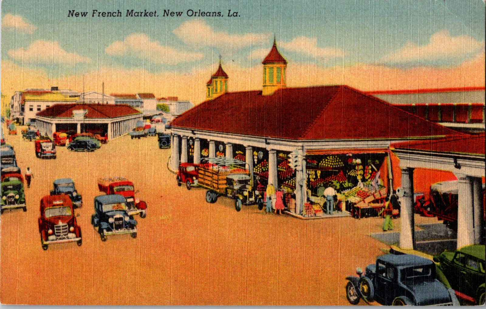Vintage C. 1940's New French Quarter Colonnade Market New Orleans LA Postcard 