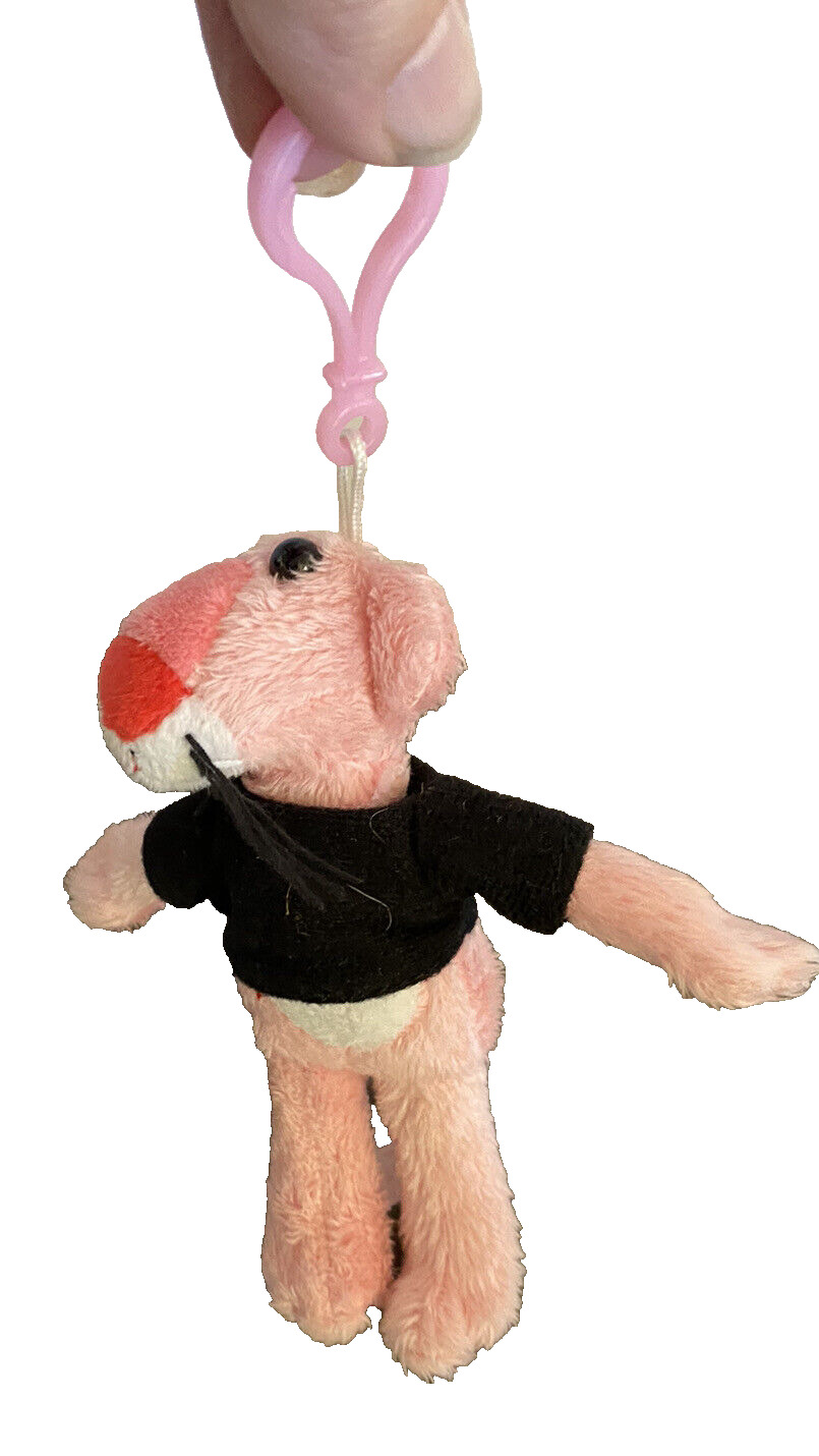 Pink Panther plush 5 inch stuffed animal keychain backpack charm