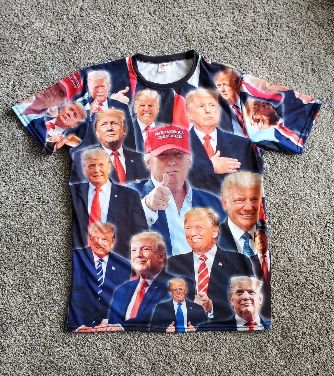 Official Authentic President Trump pictures  Shirt Large. Made in USA