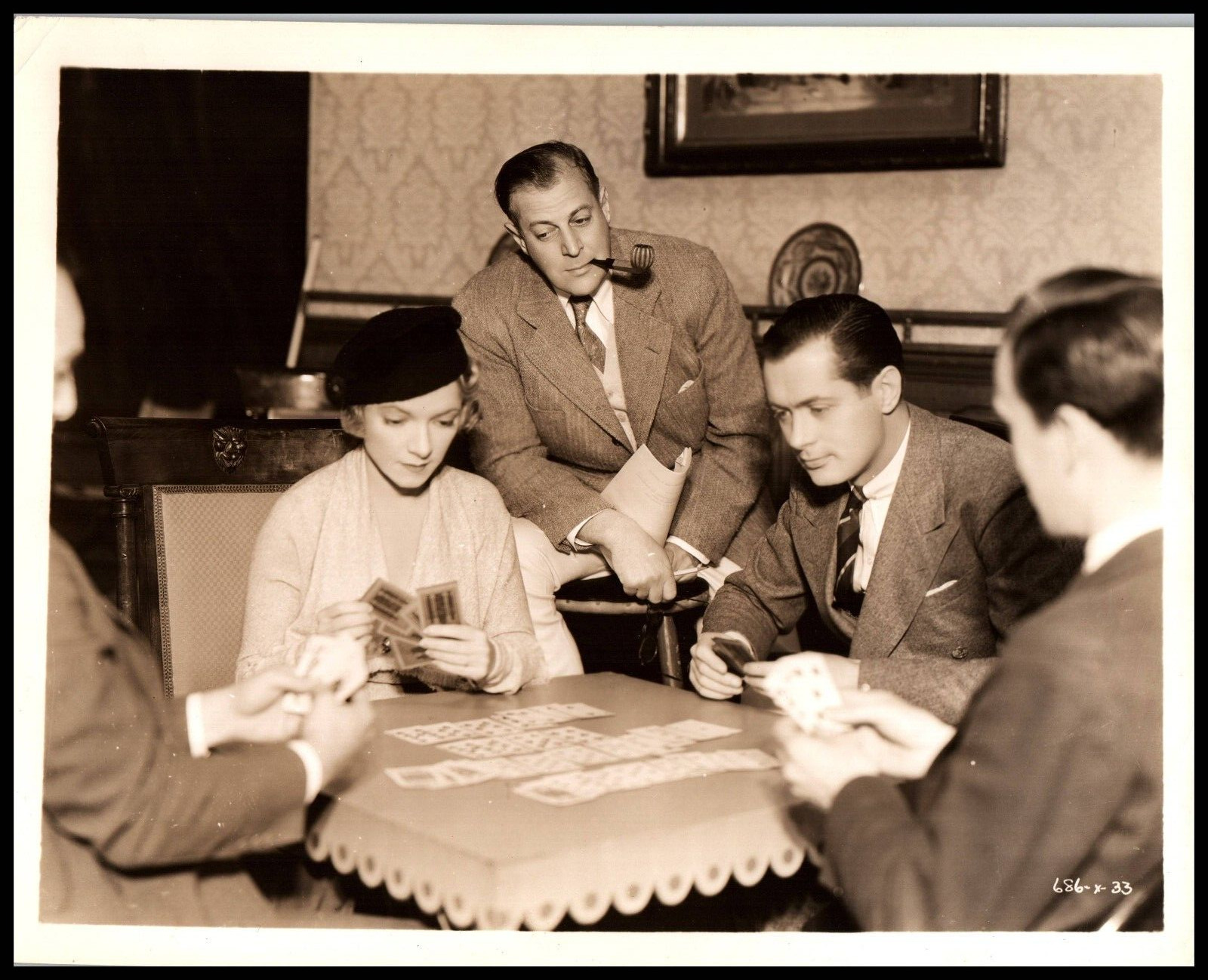 ROBERT MONTGOMERY + HELEN HAYES CARD SHARPS DIR. E.H. GRIFFITH 1930s Photo 671