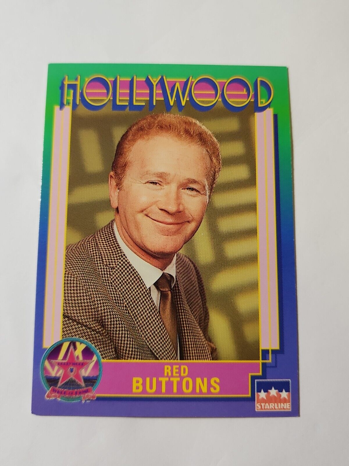 Red Buttons Hollywood Walk of Fame Card Vintage # 154 Starline 1991 MISPRINT NM 