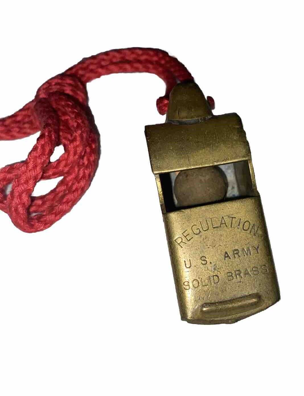 Vintage WW 2 Regulation US Army Solid Brass Whistle. Fast Shipping
