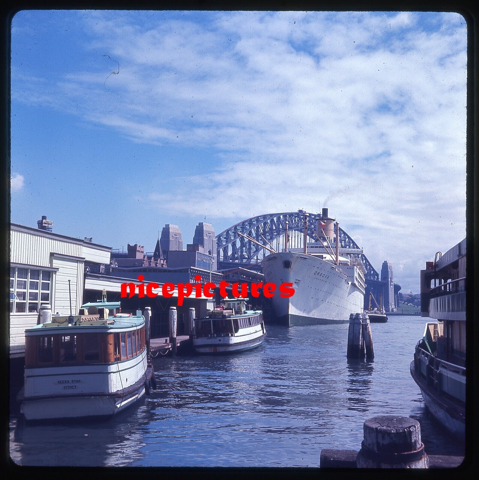 SS ORSOVA Ship Orient Line British Ocean Liner 1960s Original slide Sydney AUS