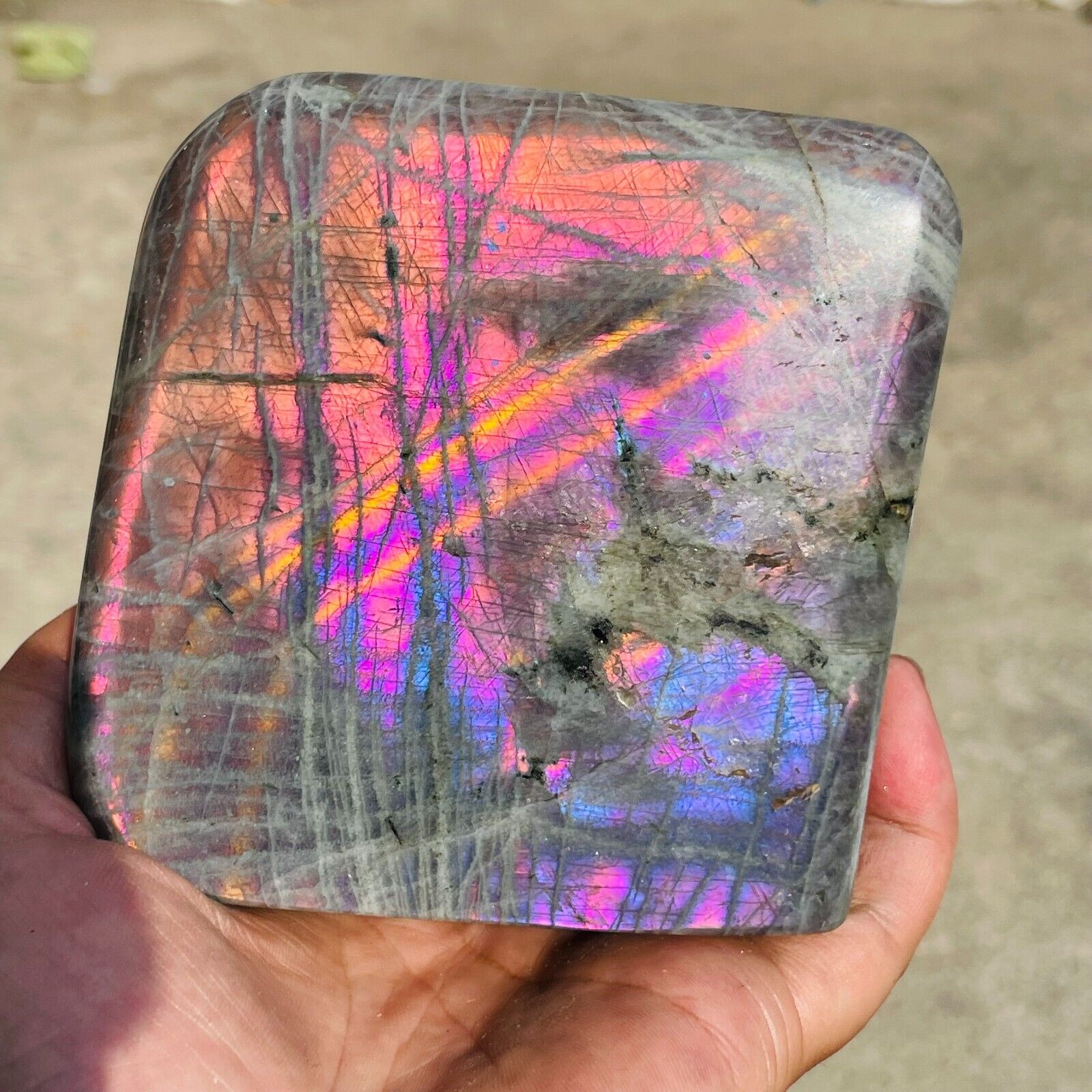 1115g Natural Purple Gorgeous Labradorite Crystal Freeform Mineral Specimen
