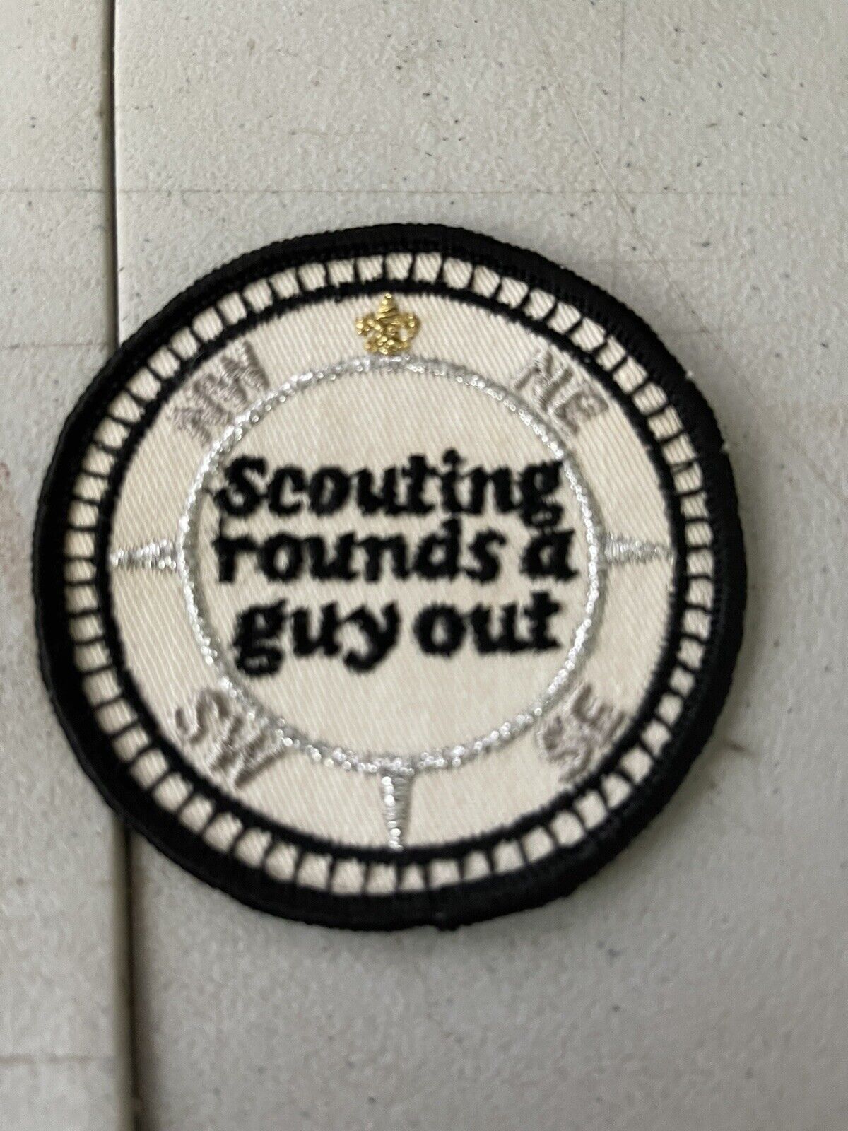 Used 1960\'s Scouting Rounds a Guy Out Boy Scout BSA Round Patch Compass Design