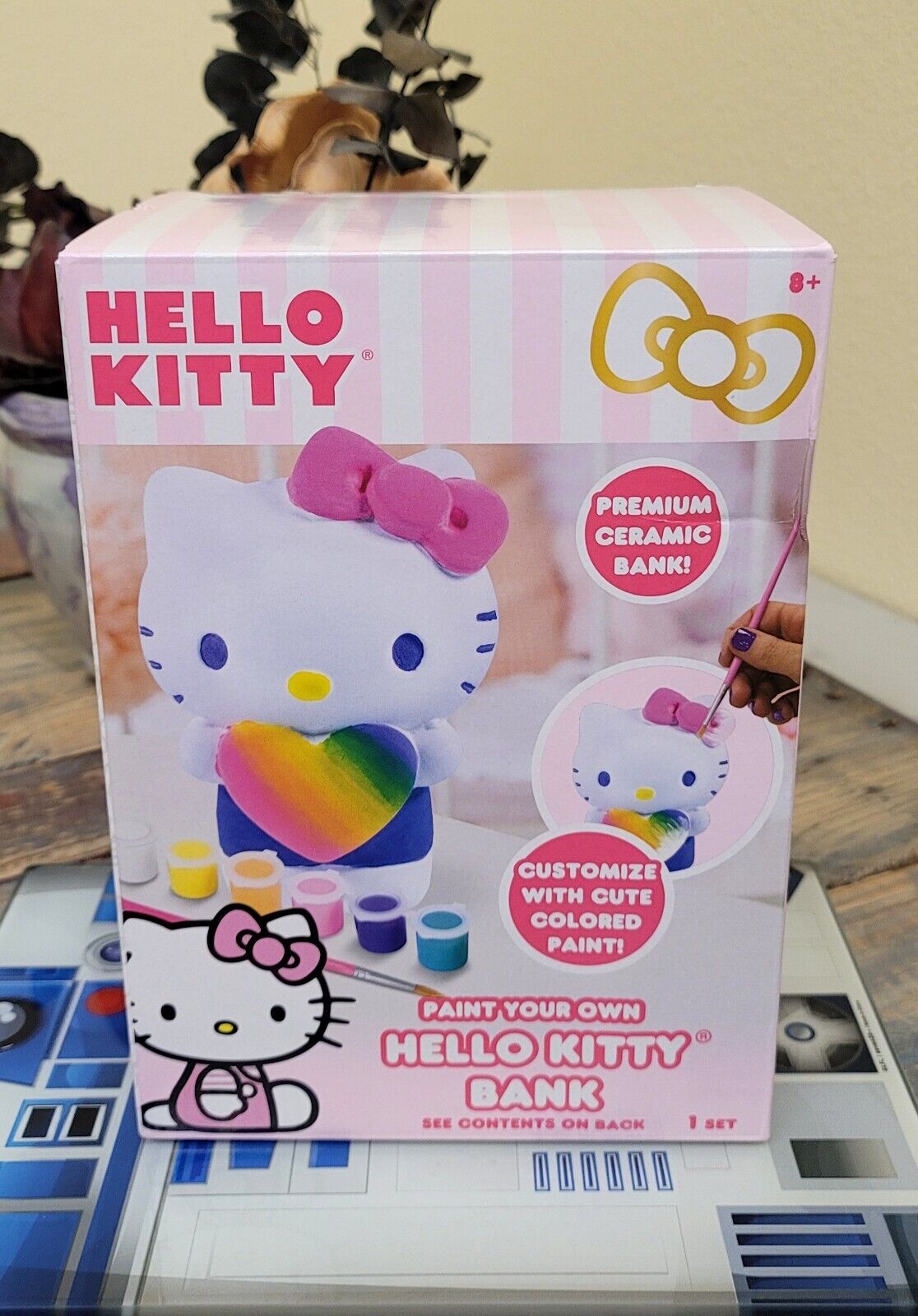 Sanrio Hello Kitty Paint Your Own Piggy Bank Heart Design DIY Coin Bank for Kids