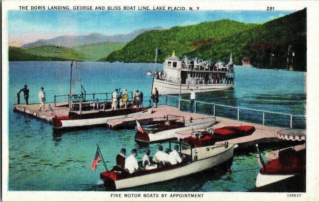 1930\'S. GEORGE & BLISS BOAT LINE, DORIS LANDING, NY. POSTCARD. DD10