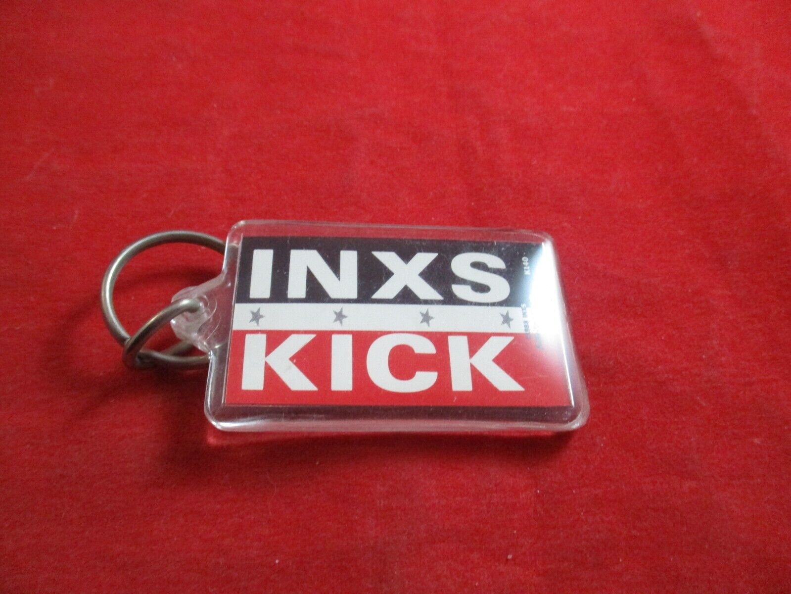 INXS Kick Album 1988 Retro Promo Plastic Keychain