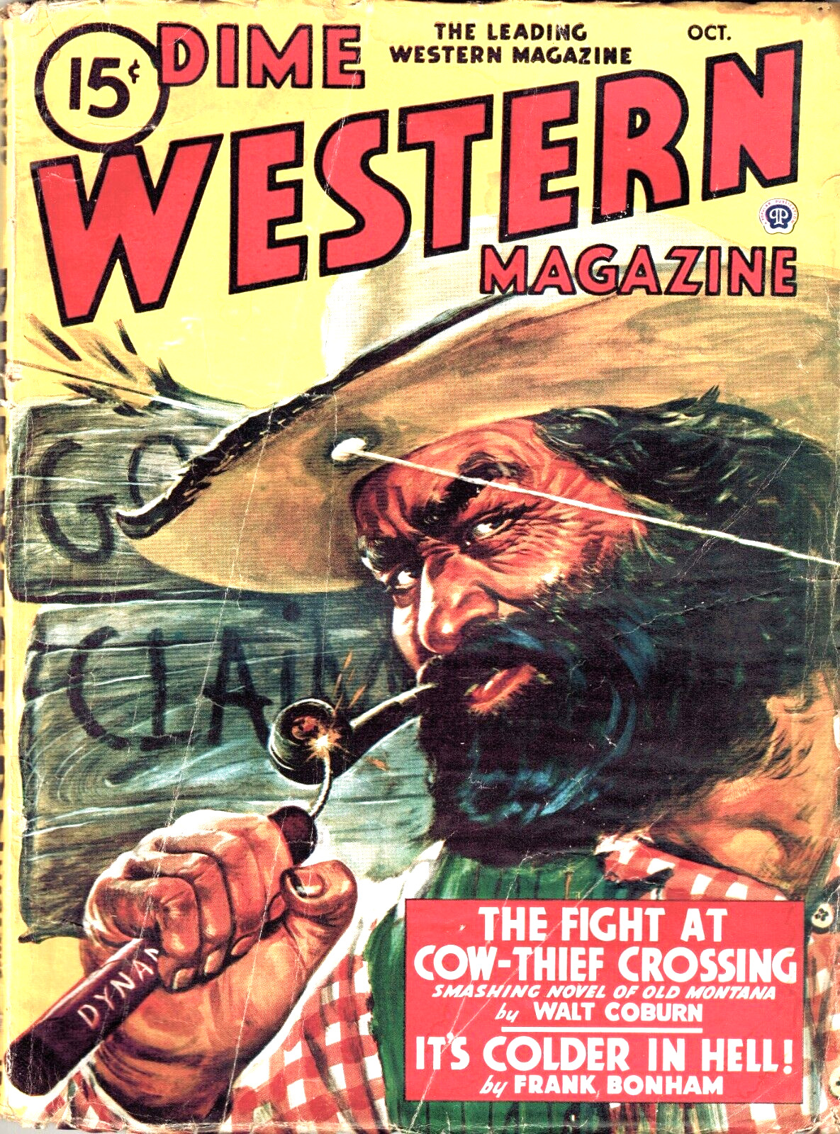 Dime Western Magazine OCT  1947  Very Good Condition CLEAN & BRIGHT COVER ILLUS