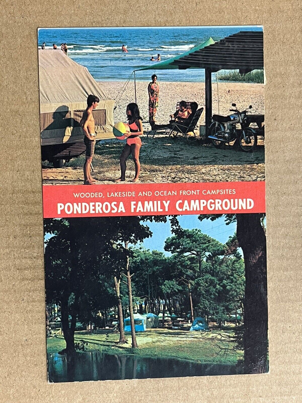 Postcard Myrtle Beach SC South Carolina Ponderosa Family Campground Vintage PC