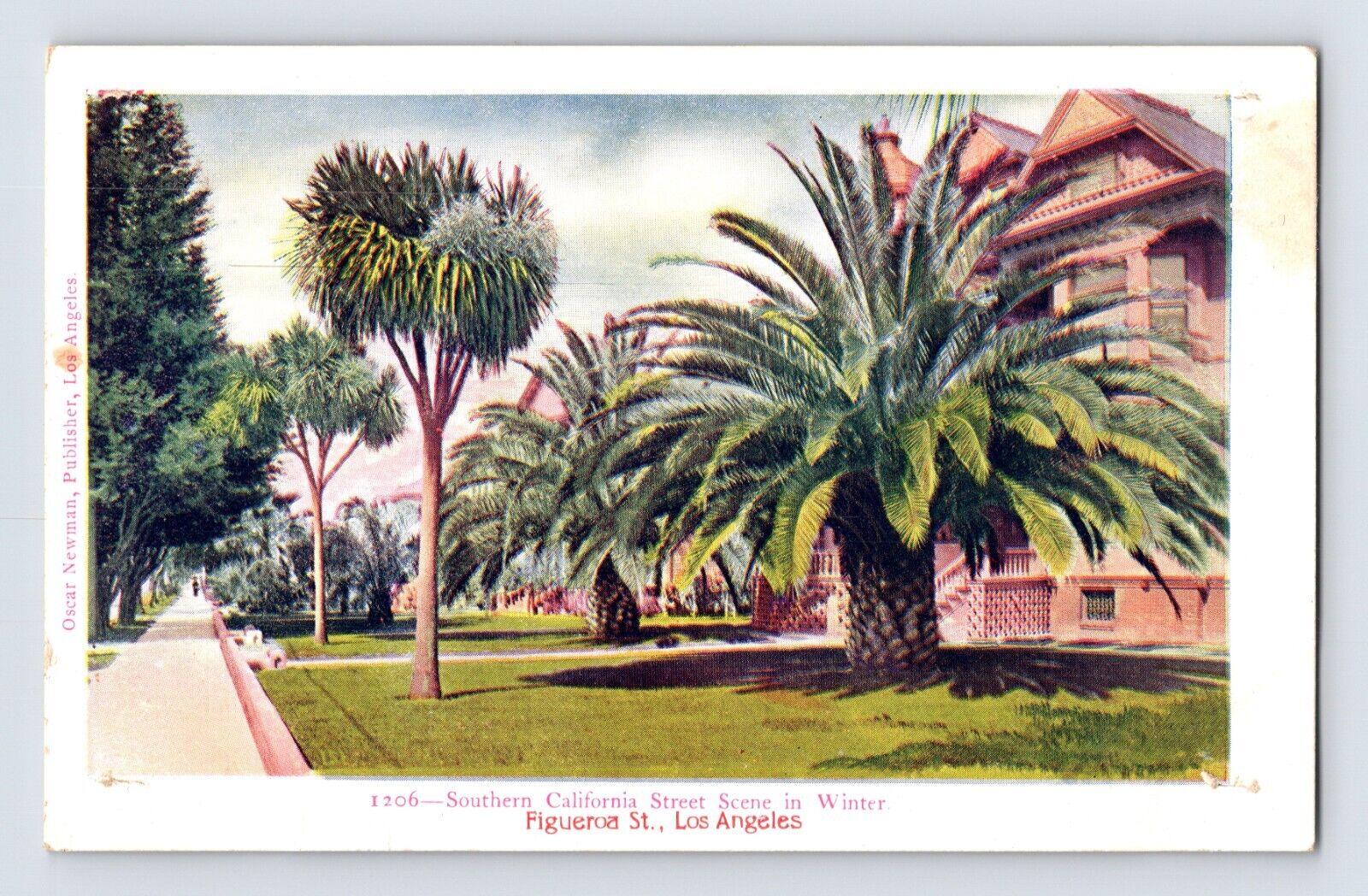 Postcard California Los Angeles CA Figueroa Street Pre-1907 Unposted Undivided