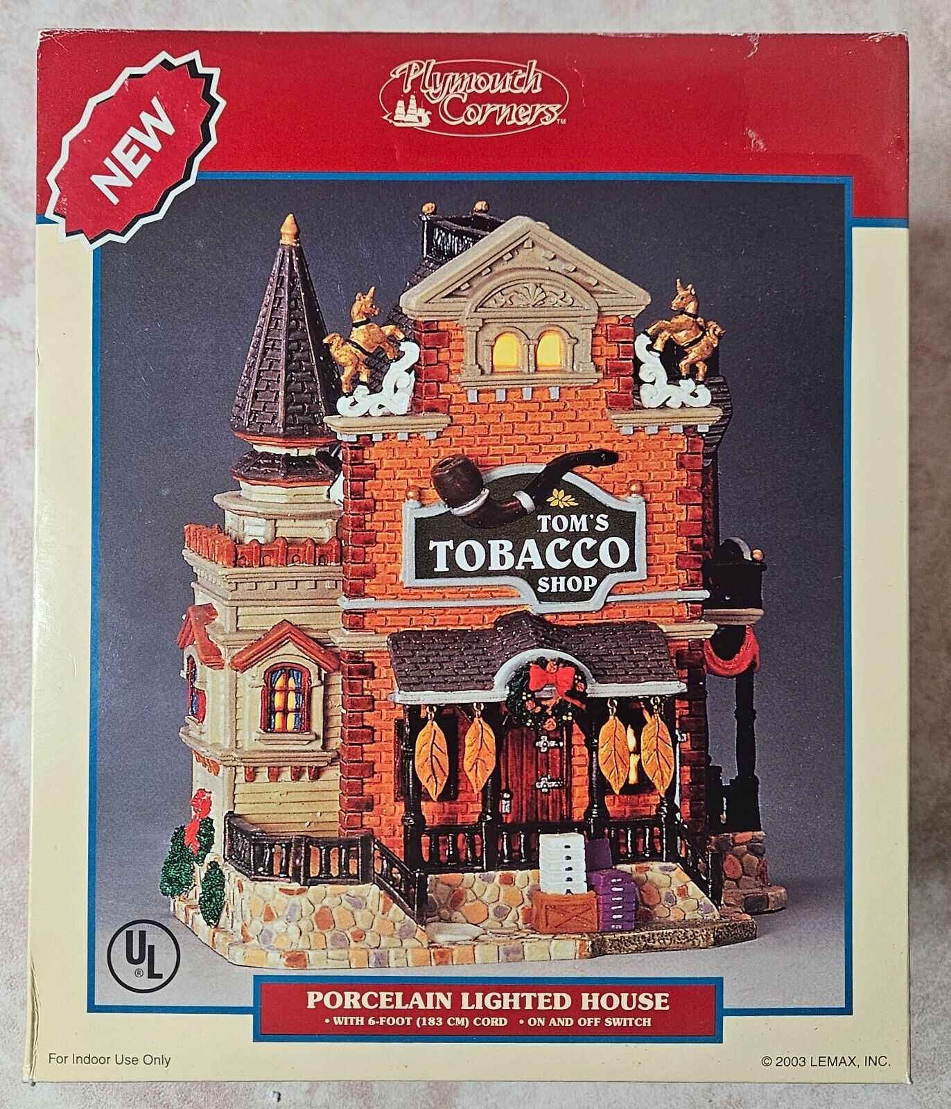 Lemax Plymouth Corners Tom's Tobacco Shop and Cigar Store RARE Christmas Village