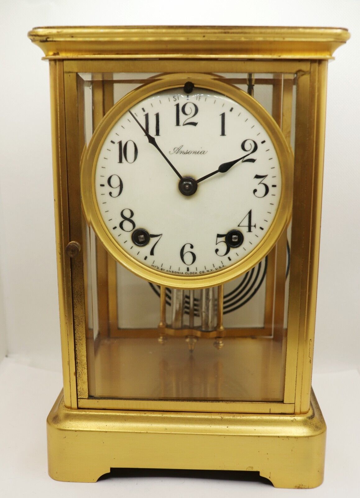 Beautiful Ansonia Crystal Regulator Mantel Clock