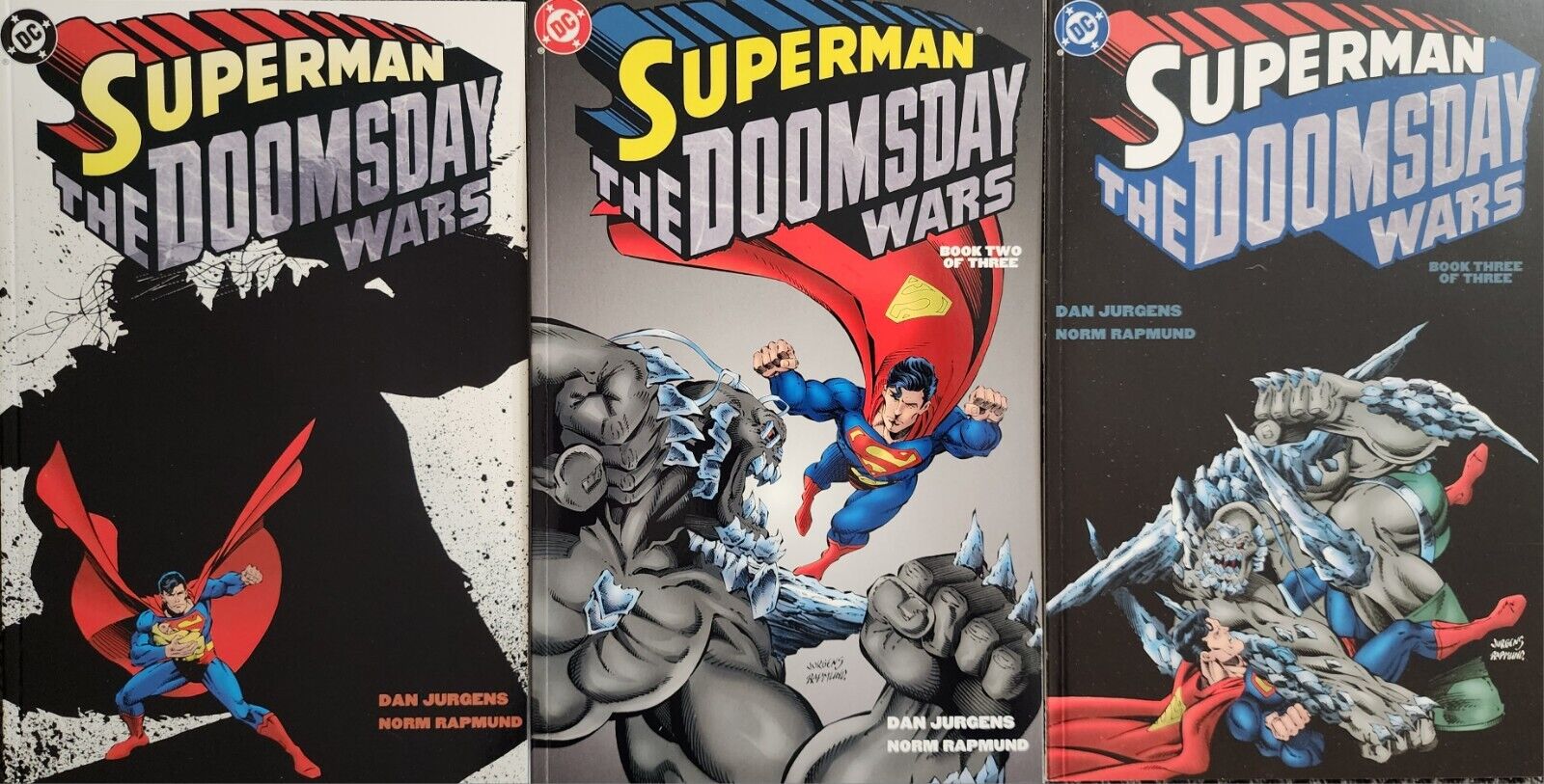 Superman The Doomsday Wars #1 2 3 DC Comic Book Set 1998 KEY Jurgens Rapmund