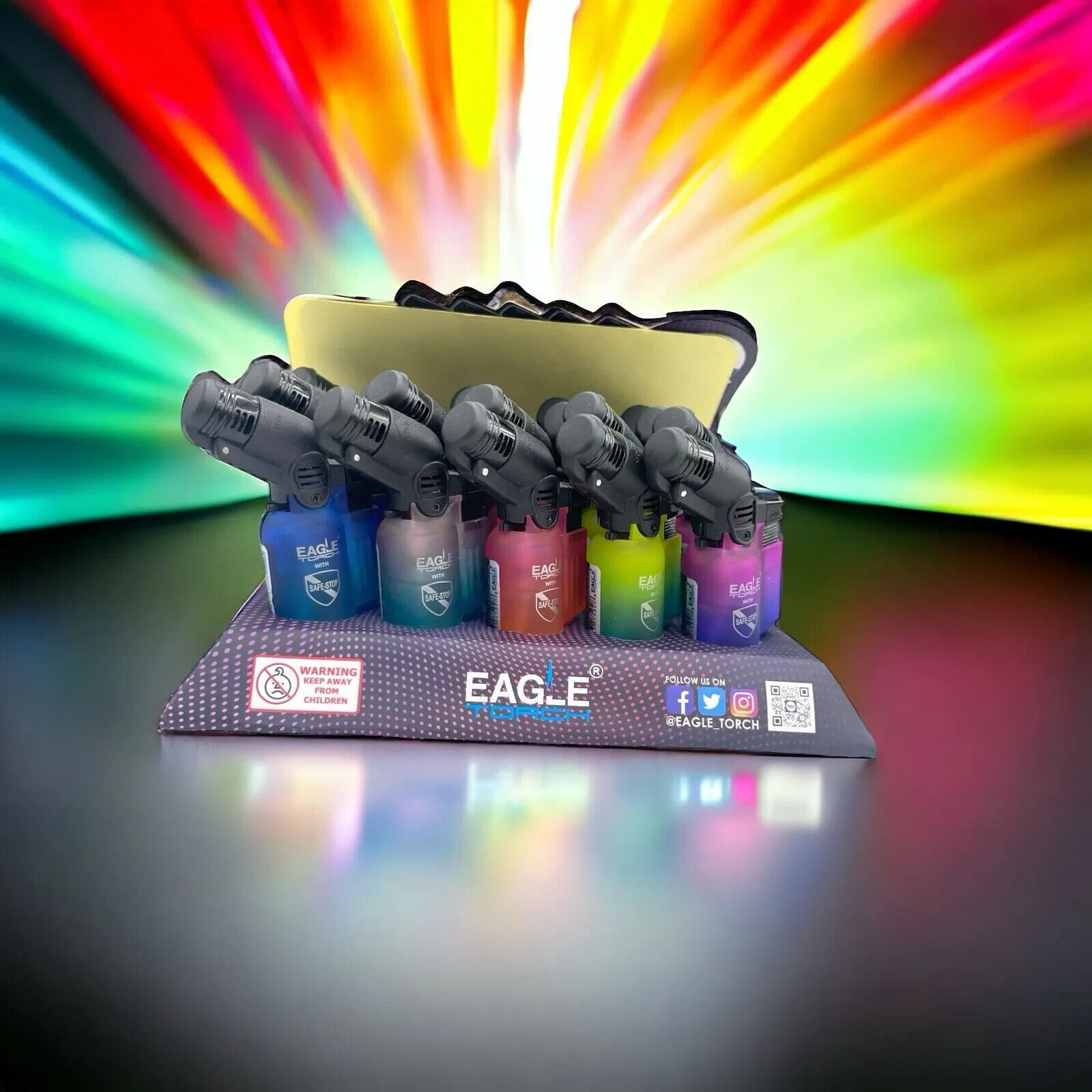 Eagle Torch - Mini Angled Gradient Torch Lighter 10 pack Get 10 Torch Lighters