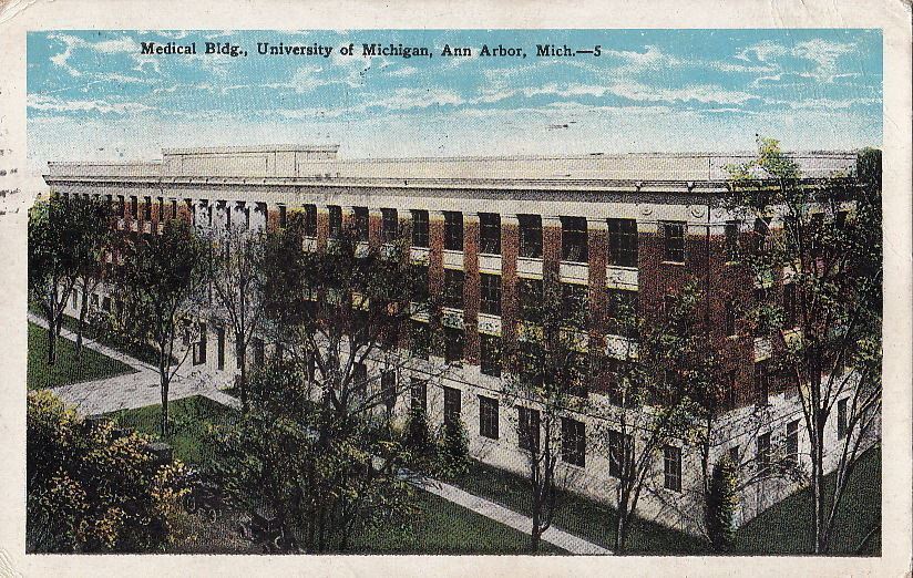 Postcard Medical Bldg University Michigan Ann Arbor MI 