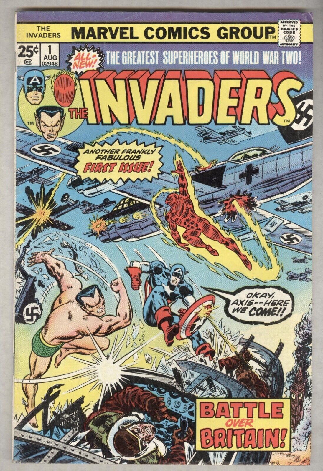 Invaders #1 August 1975 VG