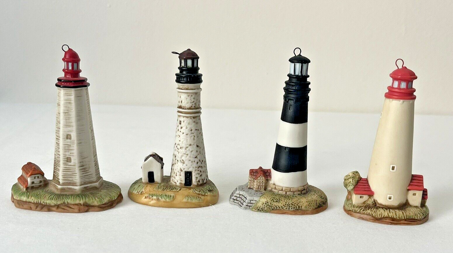 Vintage Geo Z Lefton Lighthouses Ornaments 1994-1997 Collection of 4