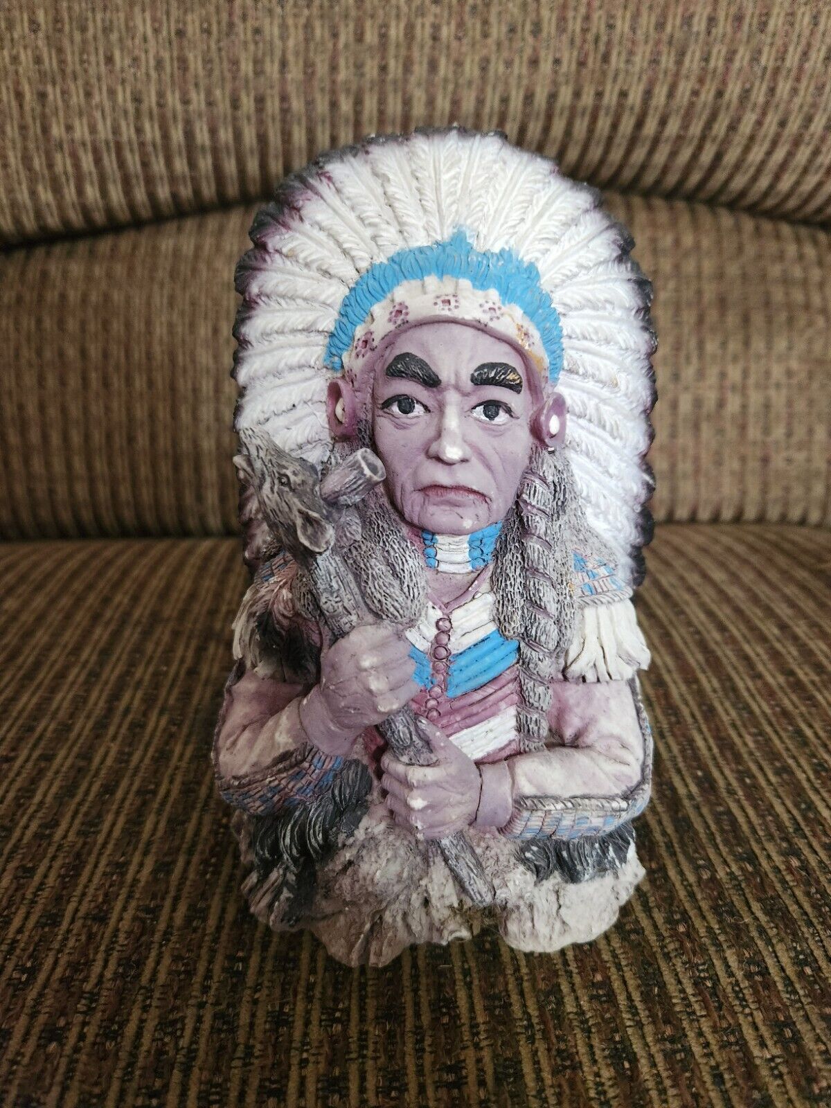 Vintage Universal Statuary Native American Indian Chief Statue