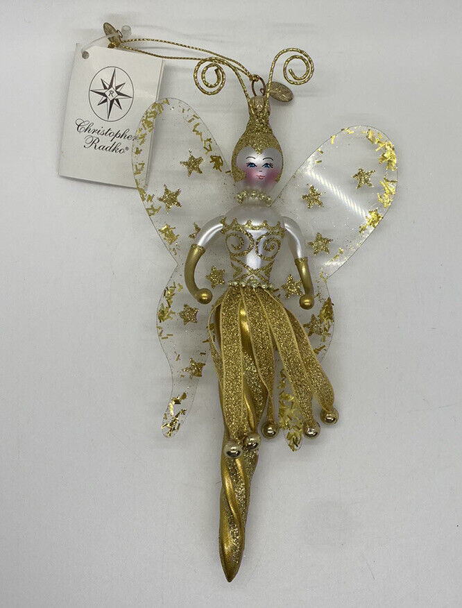 Rare CHRISTOPHER RADKO - Flutterby Fairies Asst 3 - Italy - 2001 Ornament - Tags