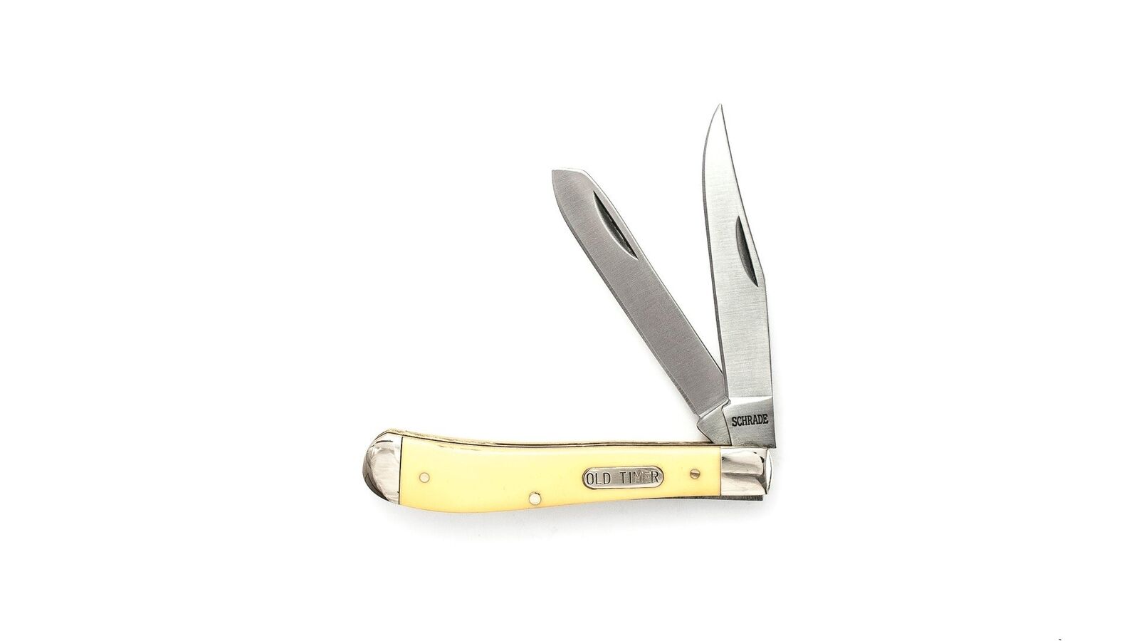 New Schrade Old Timer Trapper Yellow Folding Poket Knife 94OTYCP