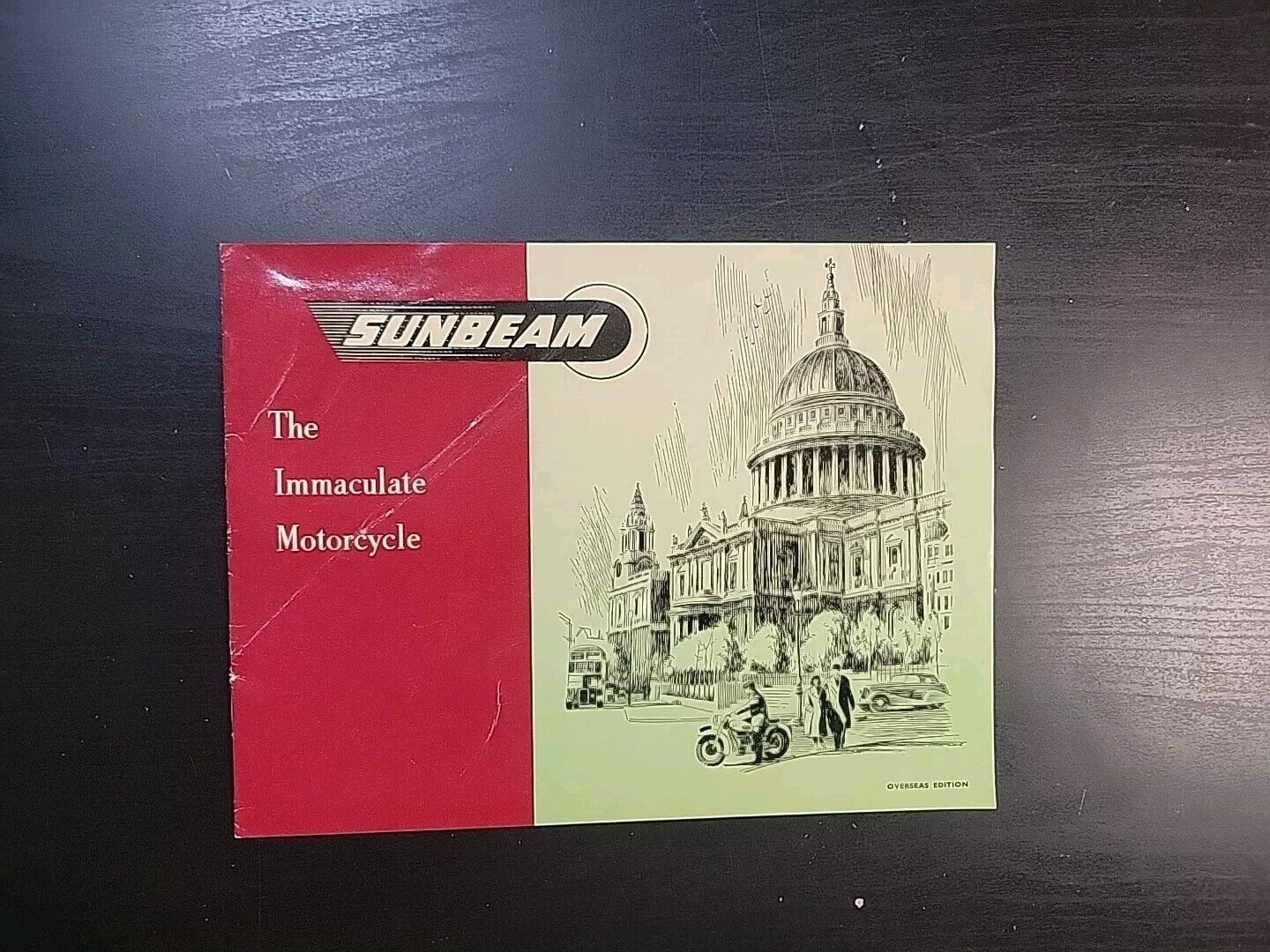 Vtg Original Dealership Brochure Sunbeam Immaculate Motorcycle 