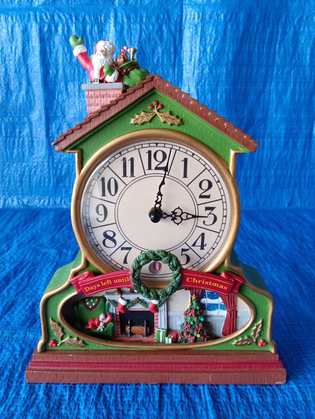 2007 Avon Lights & Musical Christmas Countdown Advent Clock - Days Left Until...