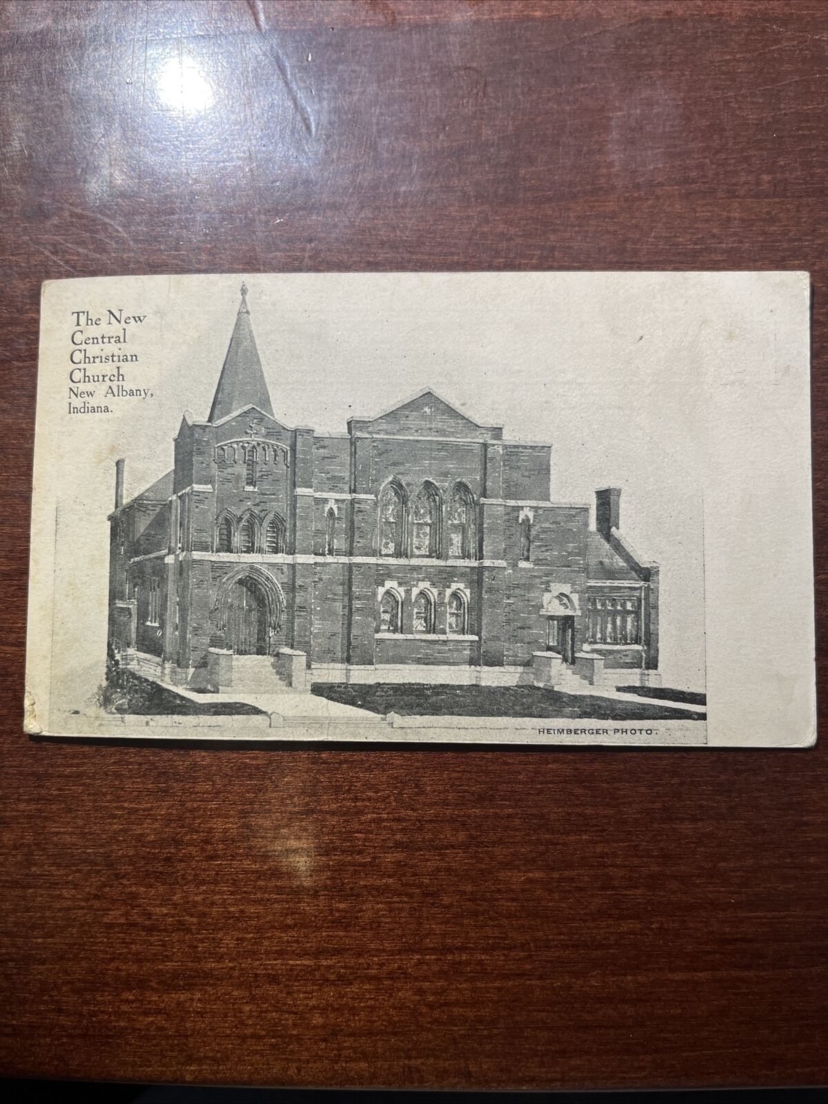 Vintage The New Central Christian Church, New Albany Ind. Postcard 1907