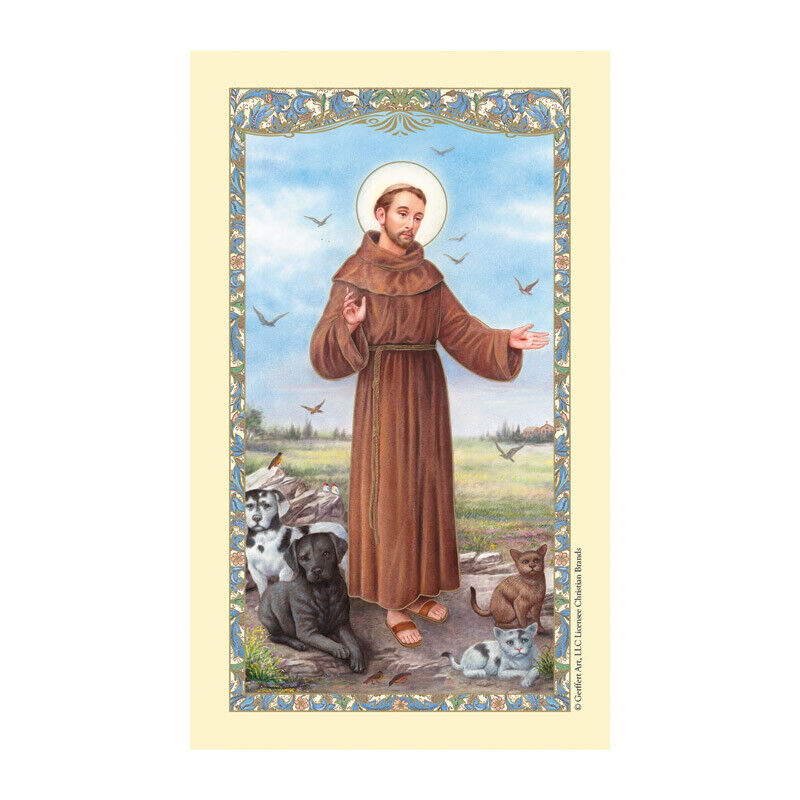 St. Francis - Prayer for My Pet - Laminated Holy Card