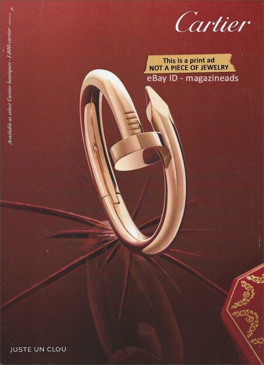 $3.00 PRINT AD - CARTIER Luxury Jewelry 2012 juste un clou ring 1-Page
