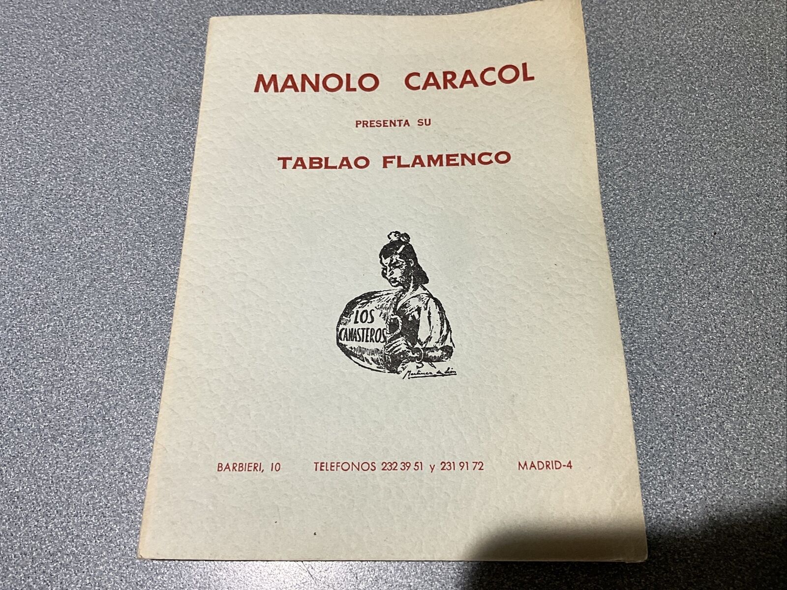 PHOTO 1960\'S PEOPLE TABLAO FLAMENCO LOS CANASTEROS MANOLO CARACOL MADRID SPAIN